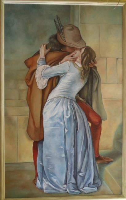 Pittura intitolato "Il bacio" da Bellacopiadarte, Opera d'arte originale