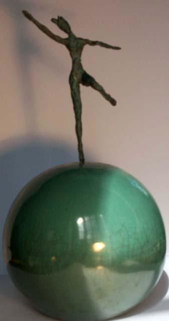Sculpture titled "Equilibre" by Chantal Bellamy, Original Artwork, Metals