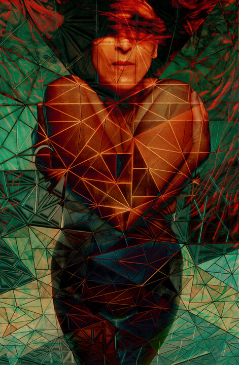 Fotografie mit dem Titel "Heart of Glass" von Belleart., Original-Kunstwerk, Manipulierte Fotografie