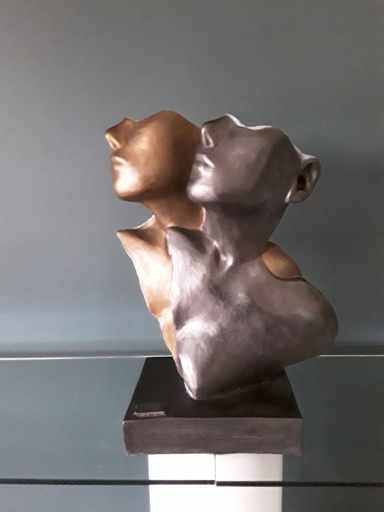 Sculpture intitulée "ALTER EGO" par Belleton, Œuvre d'art originale, Résine