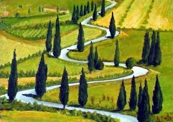 Peinture intitulée "Toscane 01" par Jean-Luc Bellini, Œuvre d'art originale