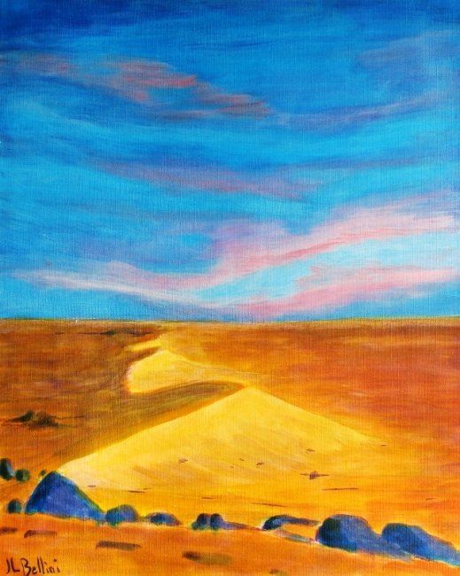 Peinture intitulée "Dunes" par Jean-Luc Bellini, Œuvre d'art originale, Huile