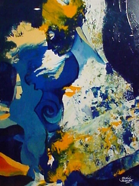 Painting titled "Azul París" by Maurici Bellmunt Carreté, Original Artwork