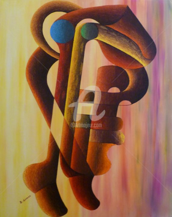 Malerei mit dem Titel "INTRUSION" von B.Gomes, Original-Kunstwerk