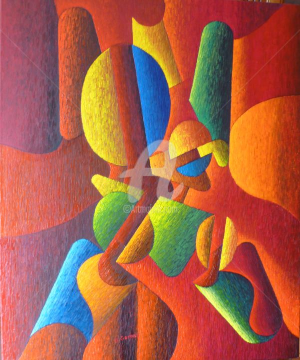 Painting titled "ABSTRACTION" by B.Gomes, Original Artwork