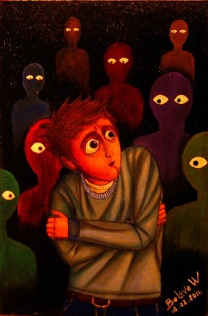 Pintura titulada "социофобия" por Belovew, Obra de arte original