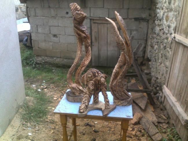 Sculpture intitulée "beli" par Beli, Œuvre d'art originale, Bois