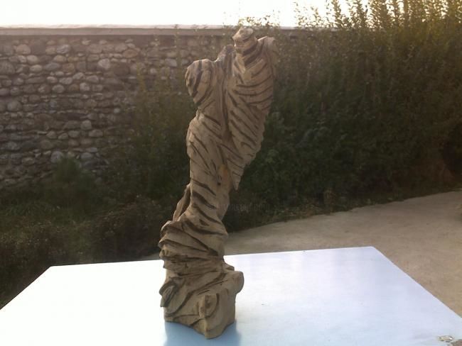Sculpture titled "beli" by Beli, Original Artwork, Wood