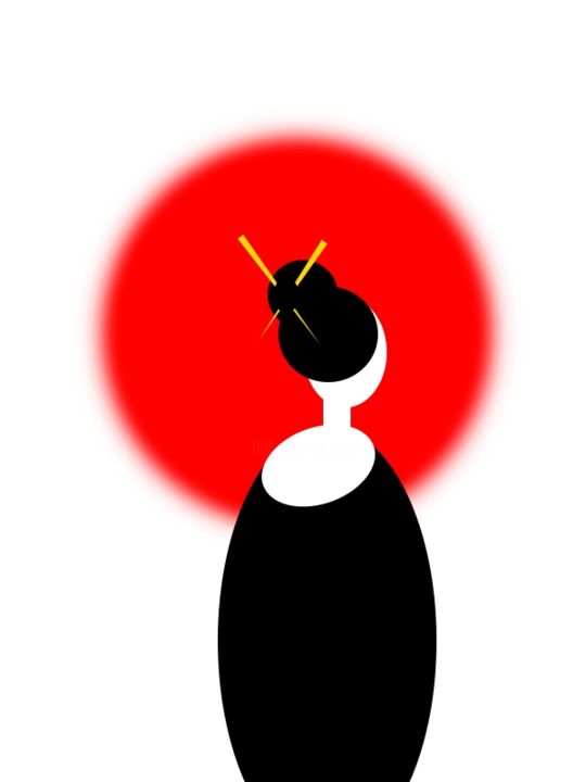 Digital Arts titled "japan-girl.jpg" by Ben Dante, Original Art,