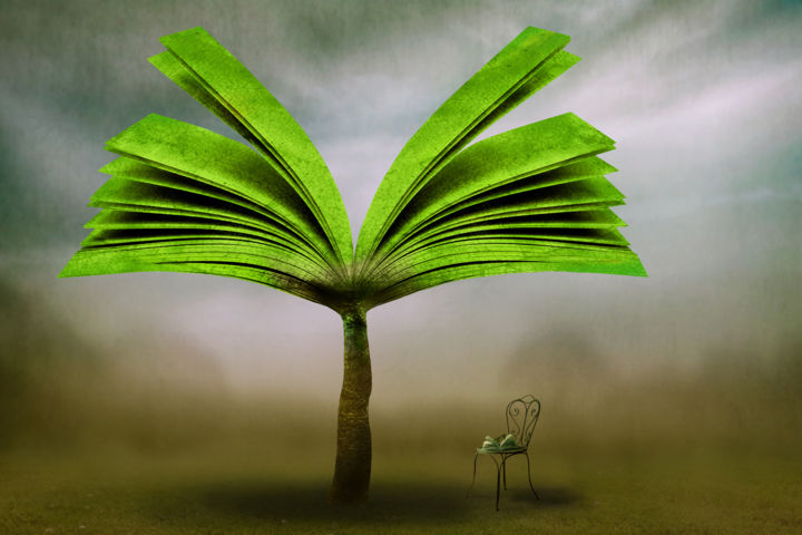 Fotografía titulada "Tree of knowledge" por Ben Goossens, Obra de arte original, Fotografía manipulada