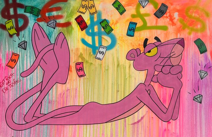 Peinture intitulée "Sexy is the new pink" par Oussama Benabbou, Œuvre d'art originale, Acrylique