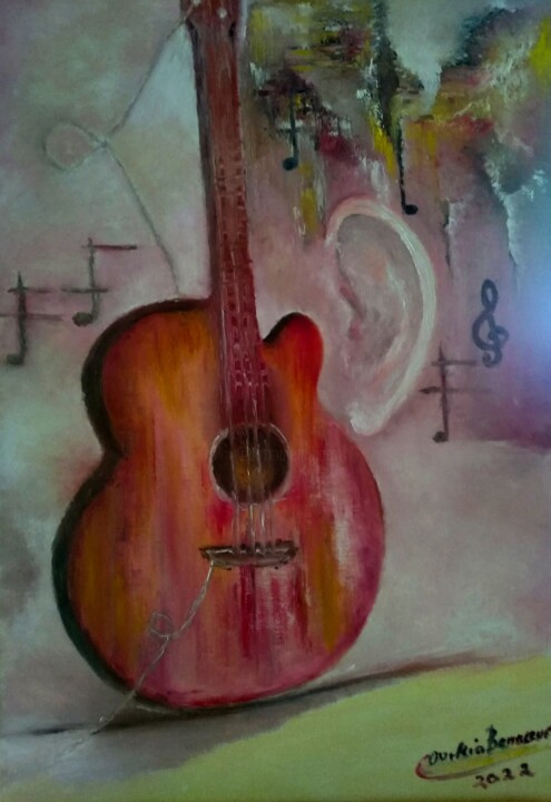 绘画 标题为“Musica” 由Benaceur Ourkia, 原创艺术品, 油