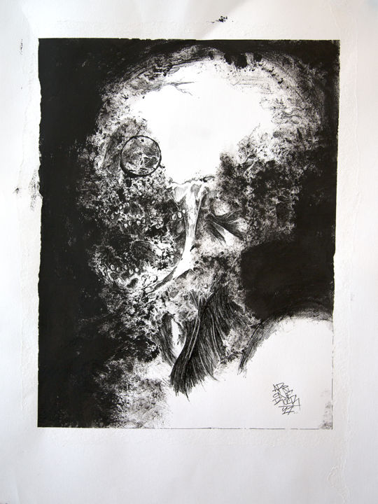 Drawing titled "profil-b.jpg" by Arz One Rock, Original Artwork