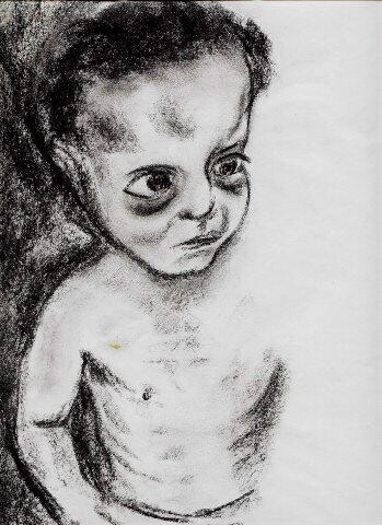 Drawing titled "Child" by Bene Octavian, Original Artwork