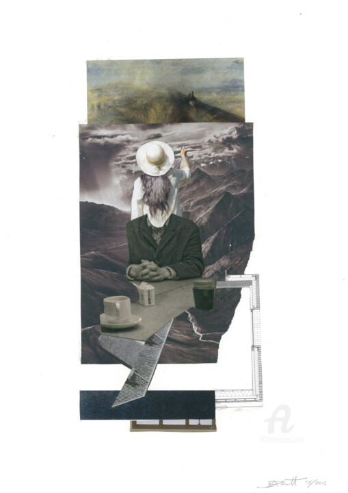 Collages intitolato "A stranger in a str…" da Benedict Doug, Opera d'arte originale, Collages