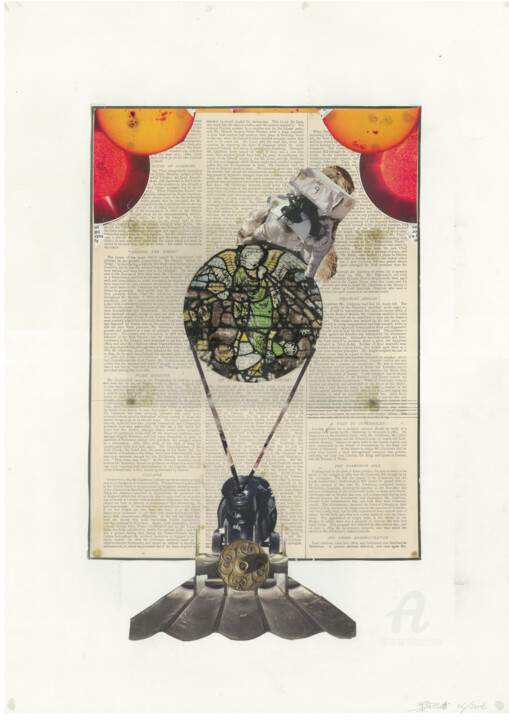 Collages intitulée "Finding the artefact" par Benedict Doug, Œuvre d'art originale, Collages