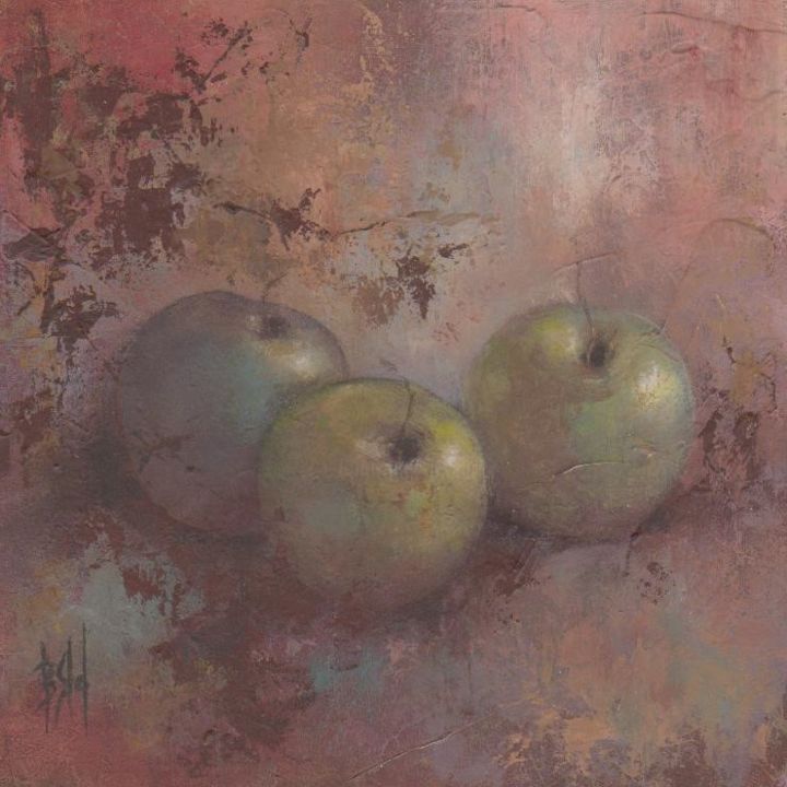Malerei mit dem Titel "Pommes" von Benedicte Stef, Original-Kunstwerk