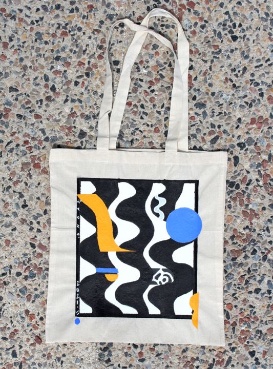 Ondas - Custom Tote Bag, Textile Art by Ben Igreja