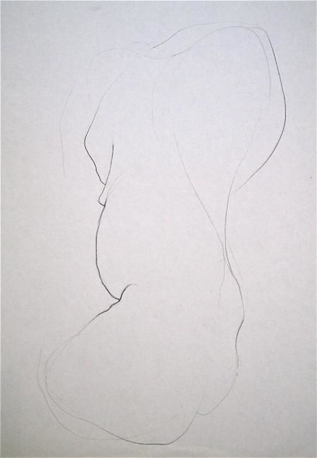 Картина под названием "Nude 1" - Ben George, Подлинное произведение искусства