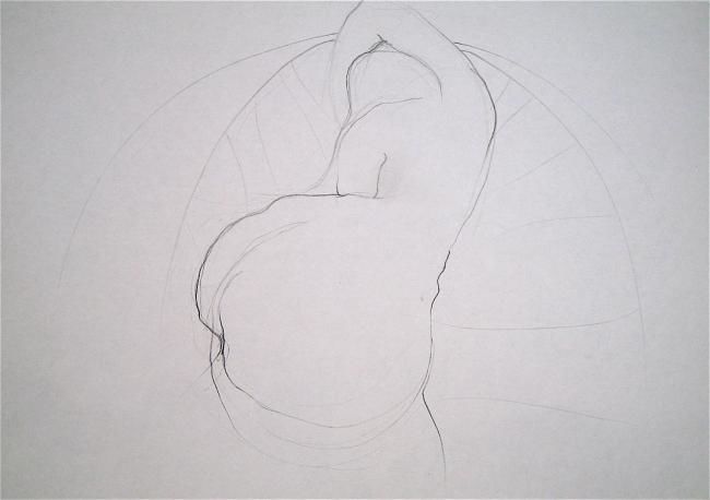 Картина под названием "Nude 7" - Ben George, Подлинное произведение искусства