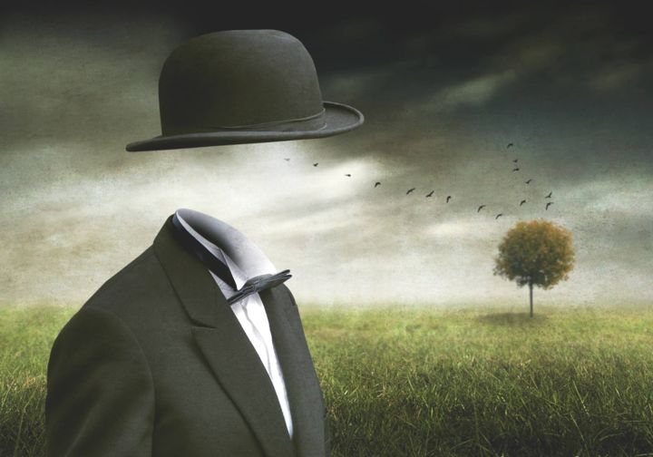 Фотография под названием "Magritte Was Here" - Ben Goossens, Подлинное произведение искусства, Манипулированная фотография