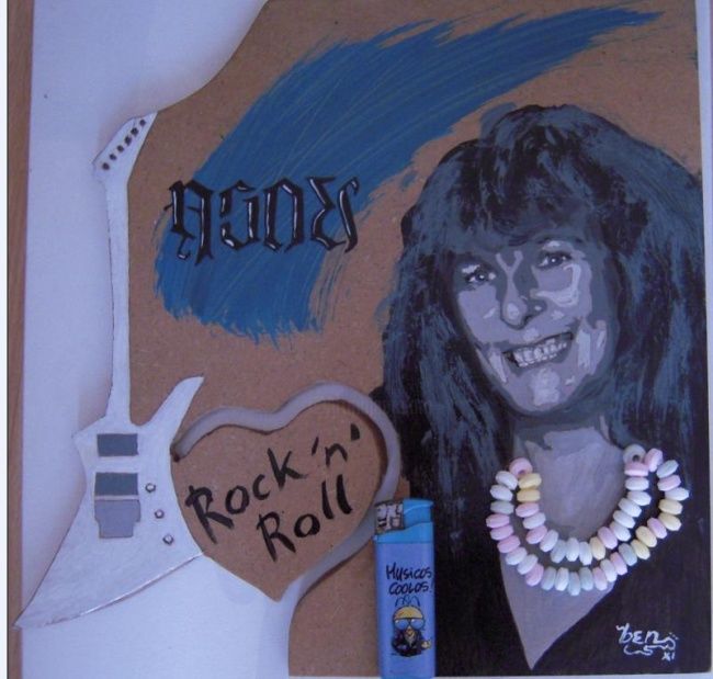 Peinture intitulée "Rock en folie" par Benguit'Art, Œuvre d'art originale,
