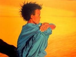 Peinture intitulée "La solitude" par Sido, Œuvre d'art originale,