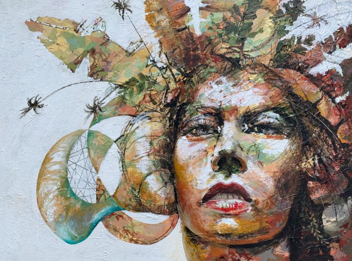 「Eva milenio」というタイトルの絵画 Benjamín Cruz Javierによって, オリジナルのアートワーク, アクリル