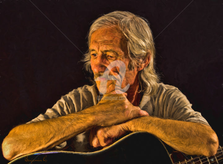 Painting titled "what-was-the-old-gu…" by Benjamin, Original Art, Oil