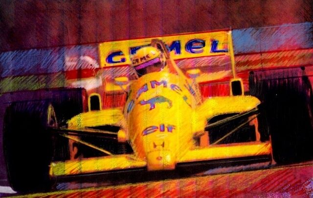 Коллажи под названием "Senna 1987" - Benjamin Groff, Подлинное произведение искусства