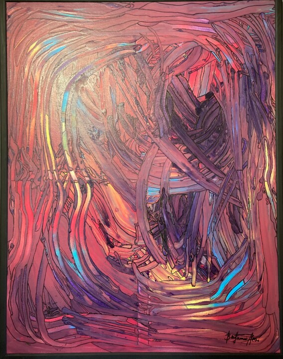 Peinture intitulée "Organe" par Benjamin Rezé, Œuvre d'art originale, Acrylique