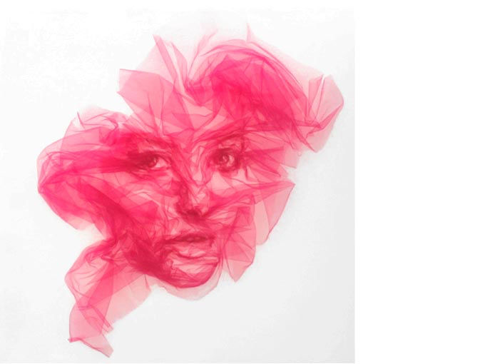 Arte textil titulada "Purity / Pink" por Benjamin Shine, Obra de arte original, Tela