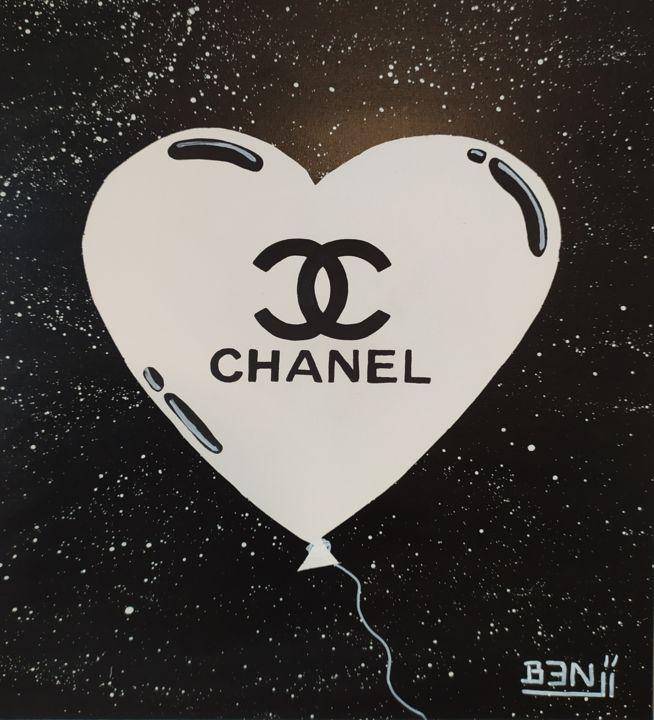 Painting titled "Love coco" by Benjamin Faujanet, Original Artwork, Spray paint