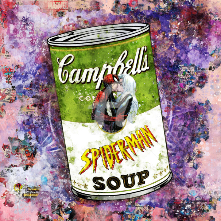 Grafika cyfrowa / sztuka generowana cyfrowo zatytułowany „Campbell's Spider-m…” autorstwa Benny Arte, Oryginalna praca, Mala…