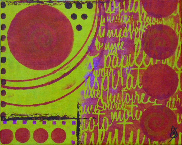 Painting titled "Stencils - Julie Be…" by Julie Benoist, Original Artwork, Acrylic