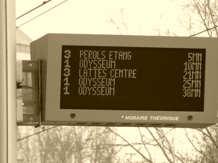 "TRAM HORAIRES MONTP…" başlıklı Fotoğraf Benoit Berko tarafından, Orijinal sanat, Dijital Fotoğrafçılık