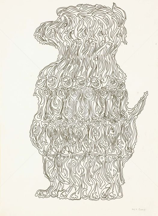 Drawing titled "sans-titre" by Benoît Girodon, Original Artwork