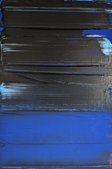 Peinture intitulée "Le matin bleu" par Benoît Guérin, Œuvre d'art originale, Acrylique Monté sur Châssis en bois