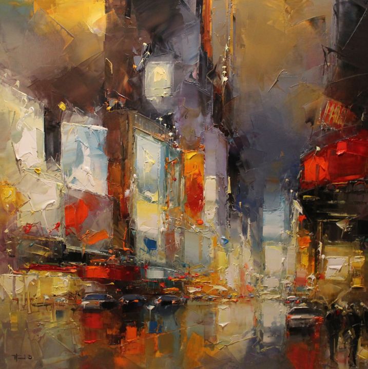 Painting titled "Broadway" by Benoit Havard, Original Artwork