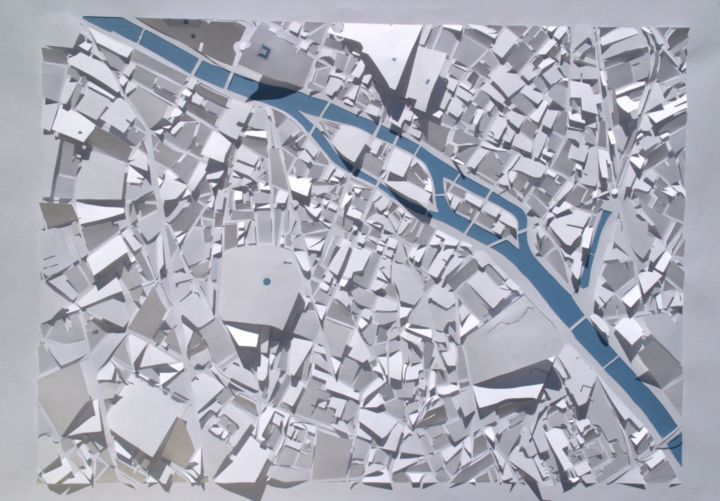 Escultura intitulada ""Paris paper's city"" por Benoit Ponsolle, Obras de arte originais, Papel