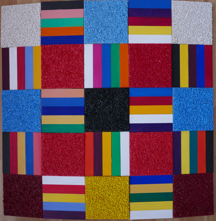 Malerei mit dem Titel "Multicolor 1" von Benoît Prieur, Original-Kunstwerk, Acryl
