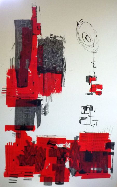 Painting titled "musique basse" by Benoit Thiel, Original Artwork