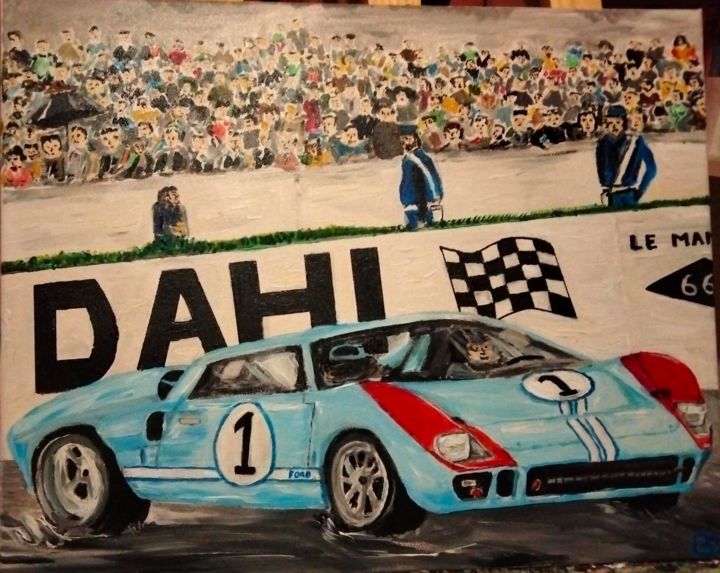 Peinture intitulée "Le Mans 66" par Benoit Delarette, Œuvre d'art originale, Acrylique Monté sur Châssis en bois