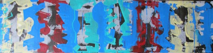 Painting titled "Walking Blues" by Bent, Original Artwork, Acrylic