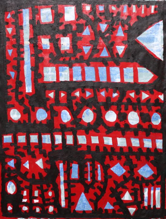 Painting titled "Formes, normes... M…" by Bent, Original Artwork, Acrylic