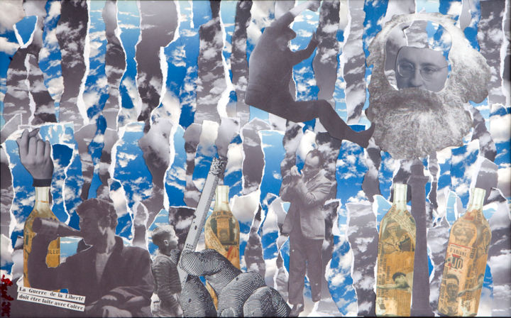 Collages intitolato "L'Oubli est notre s…" da Bent, Opera d'arte originale