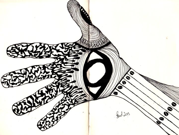 Zeichnungen mit dem Titel "Illustration-5" von Bent, Original-Kunstwerk, Tinte