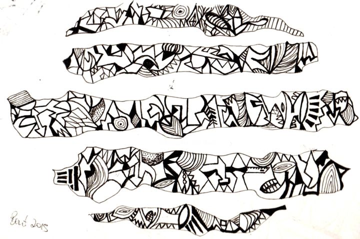 Zeichnungen mit dem Titel "illustration-14" von Bent, Original-Kunstwerk, Tinte