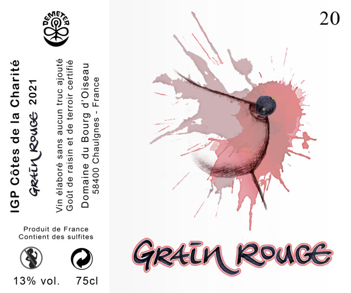 Design intitolato "Grain Rouge" da Béopé, Opera d'arte originale, Tavola arte