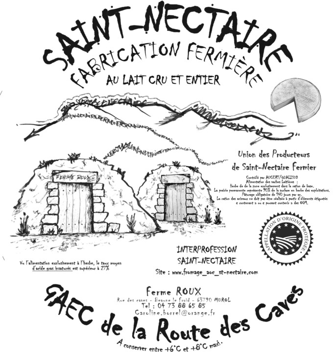 Design intitolato "St Nectaire Roux" da Béopé, Opera d'arte originale, Tavola arte